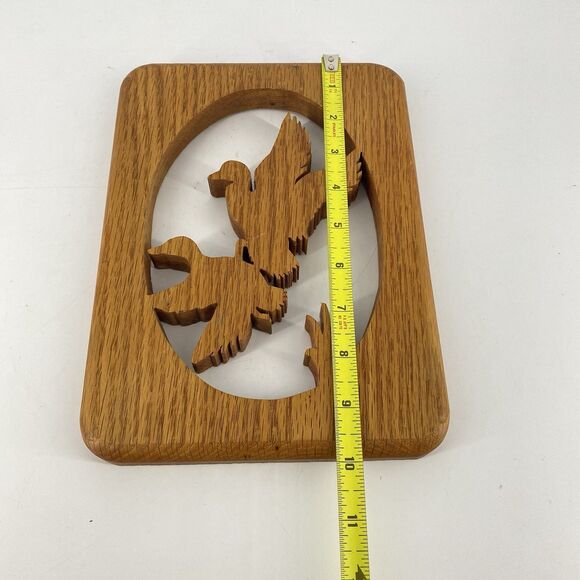 Vintage Bird Rustic Carved Wood Wall Hanging Plague Handmade - Picture 2 of 5